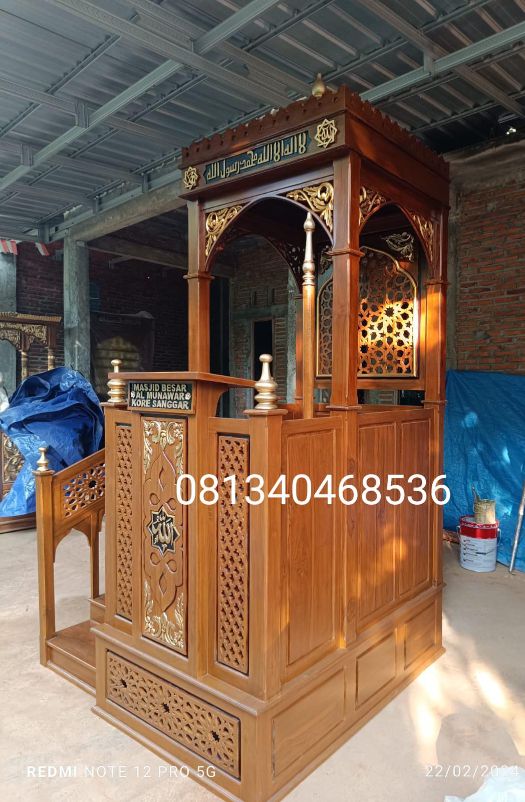 Mimbar Masjid Tangga Samping 160x150x300cm