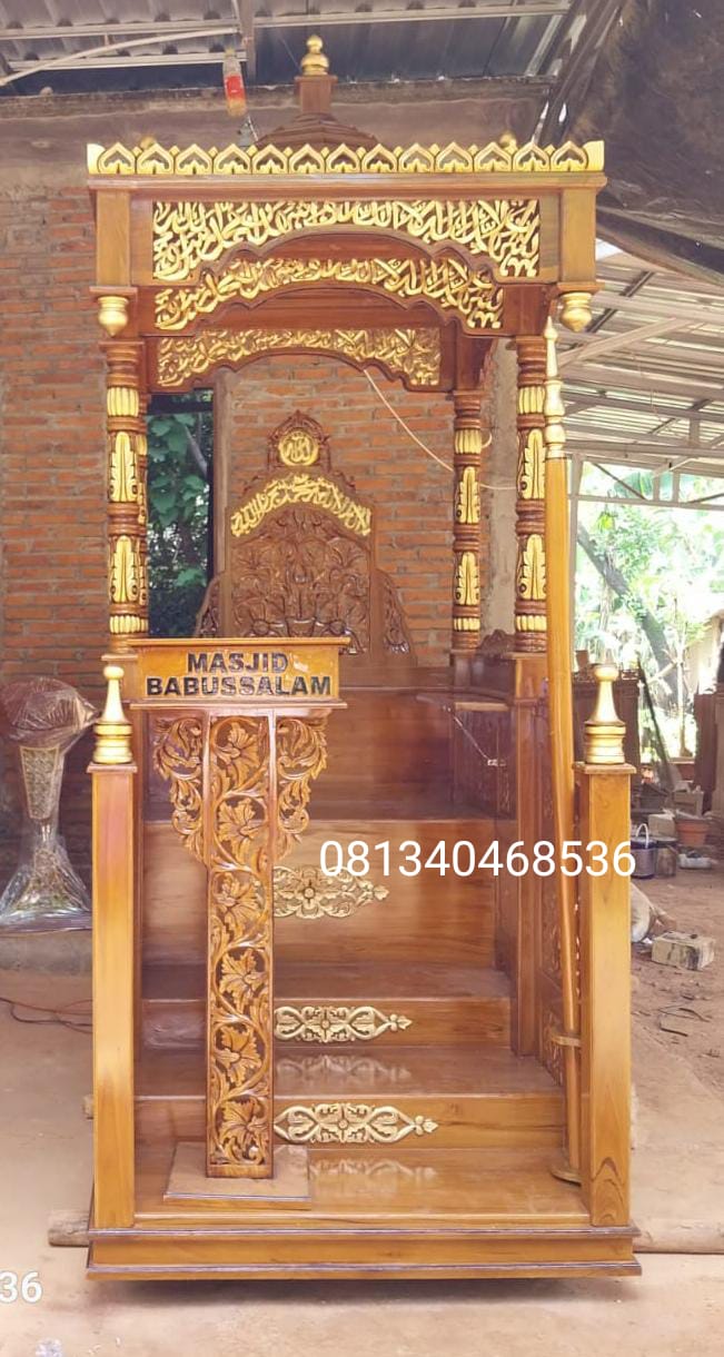 Mimbar masjid Pintu Depan Kanopi Podium MIinimalis (1)