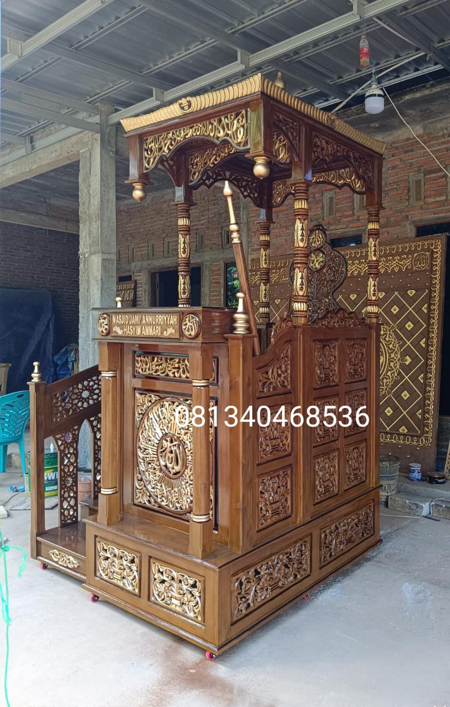 mimbar masjid tangga samping 160x165x300cm (1)