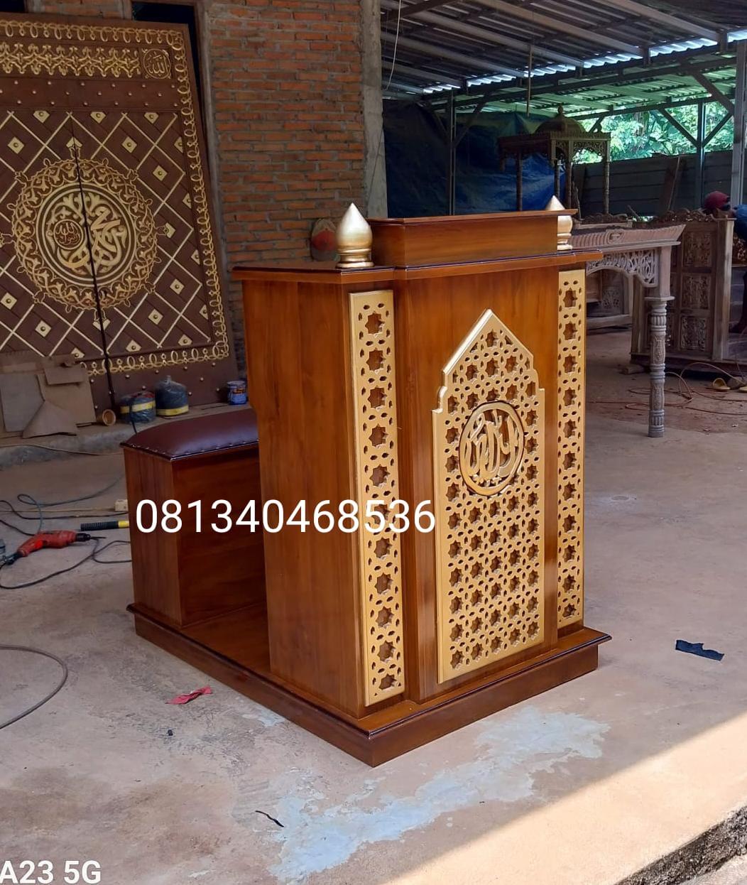 mimbar minimalis masjid musholla 80x70x125cm (1)